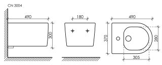 Биде подвесное Ceramica Nova Moments CN3004 белый